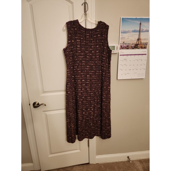 Misook Purple Tweed Heavyknit Sleeveless Dress Size XL - Picture 6 of 10